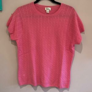 Pink Cashmere Short-Sleeved T-Shirt